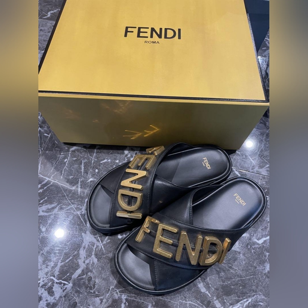Fendi Logo Sandals